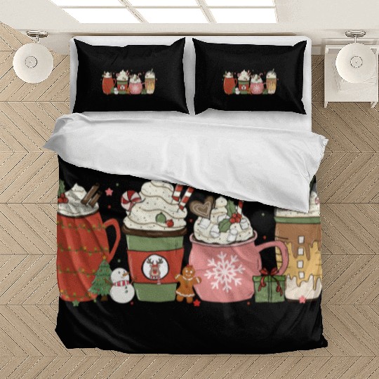 Hot Chocolate Cup Peppermint Mocha Bedding Sets