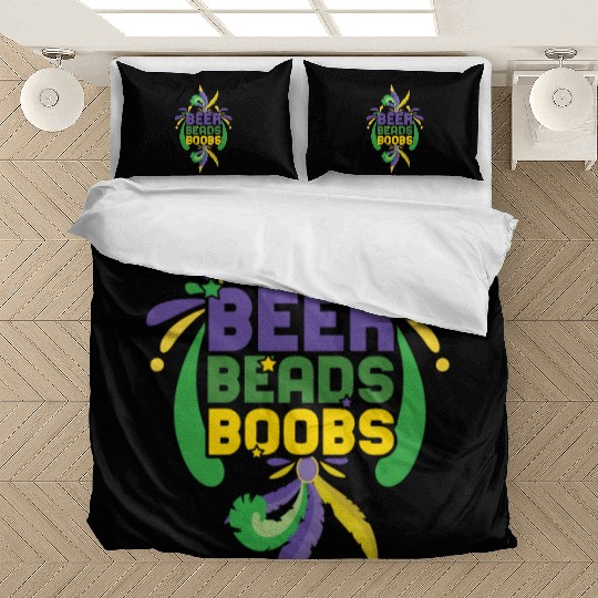 Festival Parade Beer Beads Bling Mardi Gras 2023 Bedding Sets