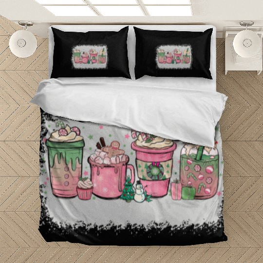 Hot Chocolate Cup Peppermint Mocha Bedding Sets