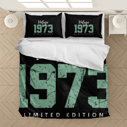 50 Years Vintage 1973 Retro 50th Birthday Bedding Sets