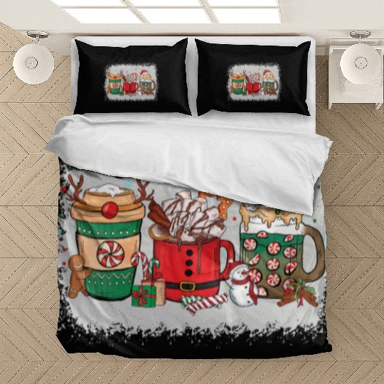 Christmas Hot Chocolate Cup Bedding Sets