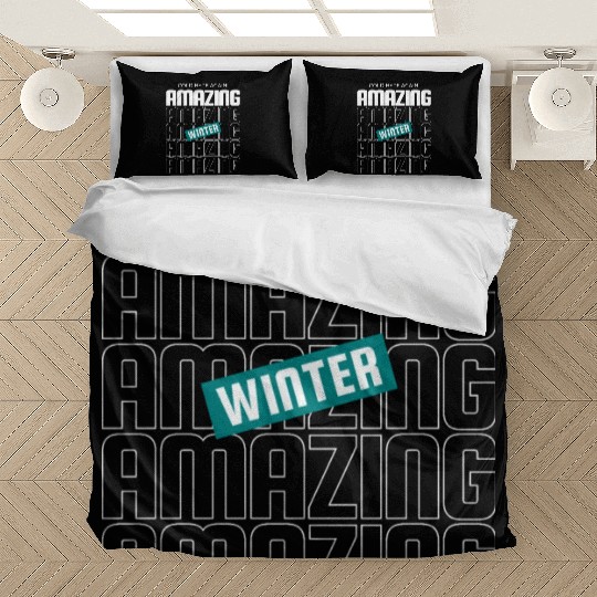 Cold hype again! amazing winter Snow cozy quote Bedding Sets