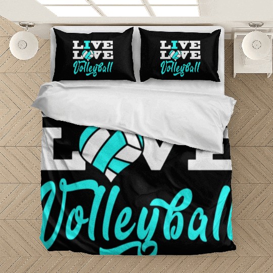 Volleyball Live Love Light Blue For Girlsns Bedding Sets
