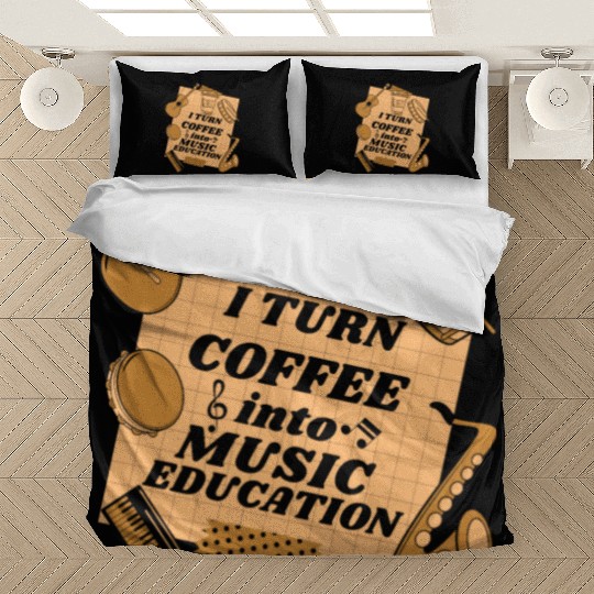 Music Teacher Coffee Bedding Sets