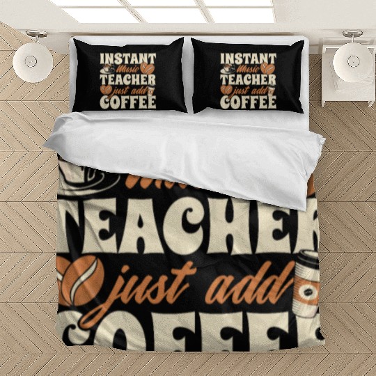 Music Teacher Coffee Bedding Sets