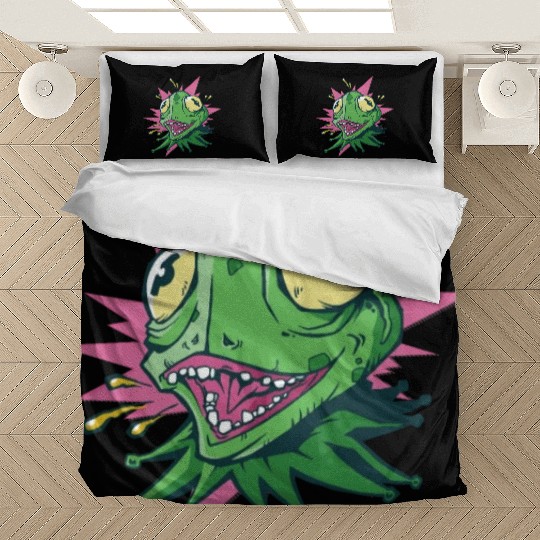 Green creepy frog Green creepy frog inspiration st Bedding Sets