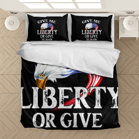Vintage Give Me Liberty Or Give Me Death Bedding Sets