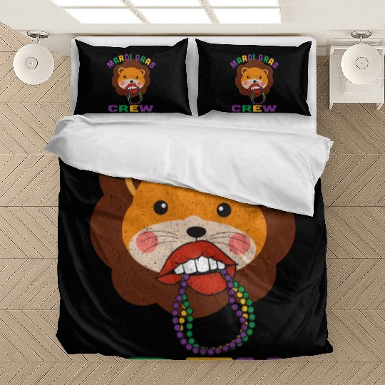 Mardi Gras Crew Lips Lion Bedding Sets