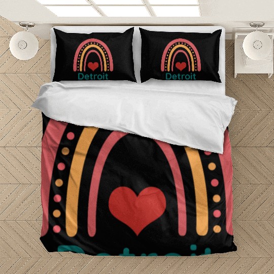 Detroit Vintage Boho Rainbow Bedding Sets