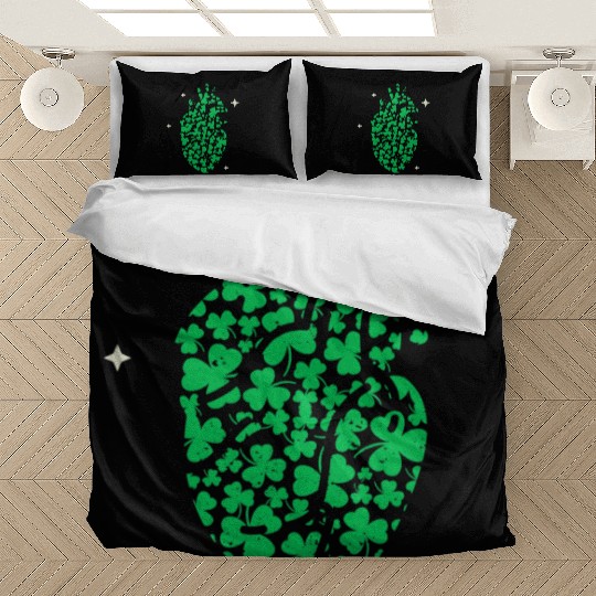Shamrock Heart Cardiac Nurse St Patricks Day Bedding Sets