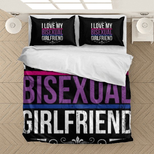 I Love My Bisexual Girlfriend Bi Pride Bedding Sets