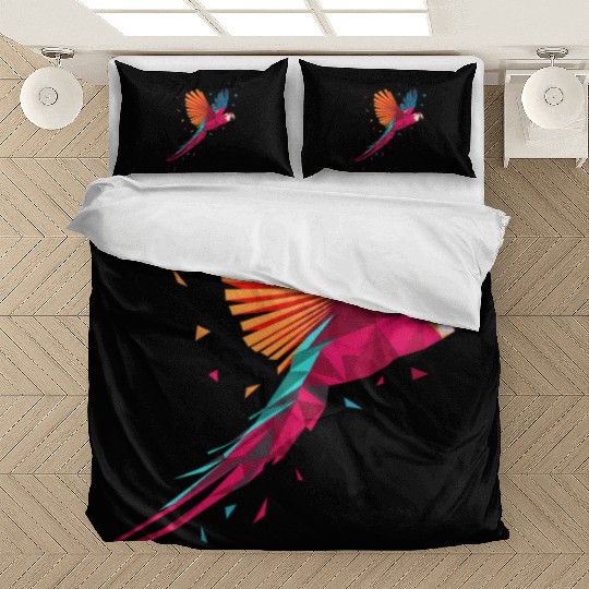 Macaw Parrot Geometric Bird Parakeet Ornitholog Gi Bedding Sets