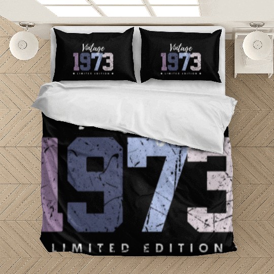 50 Years Vintage 1973 Retro 50th Birthday Bedding Sets