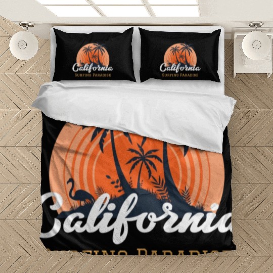 California surfing paradise Bedding Sets
