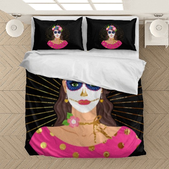 Dia De Los Muertos Bedding Sets, Little Girl Sugar Skull