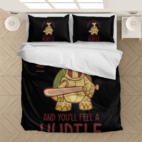 Mean Turtle Reptile Nature Turtle Lover Aquatic Bedding Sets