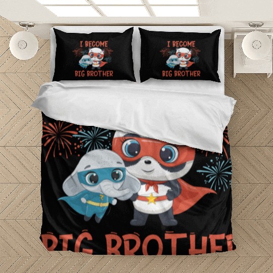 Big brother super hero panda elephant Bedding Sets
