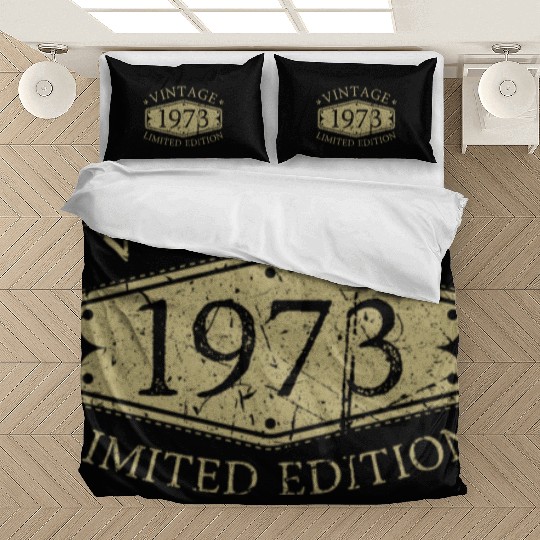 50 Years Vintage 1973 Retro 50th Birthday Bedding Sets