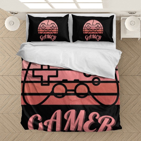 Pink Retro Gamer Valentine Day Bedding Sets