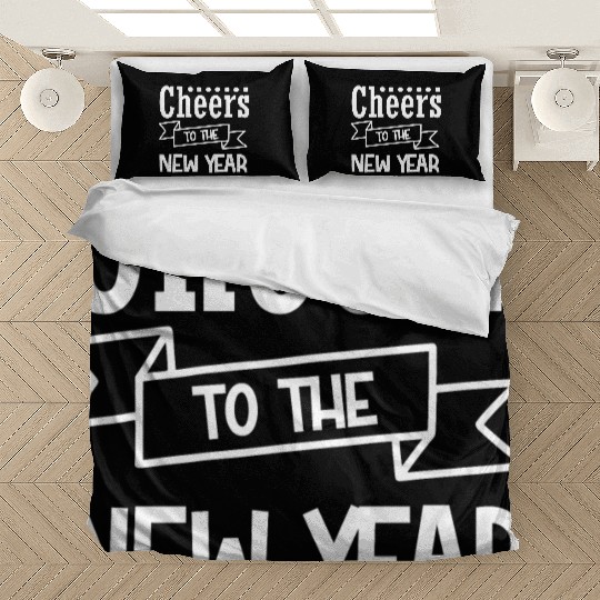 Cheers To The New Year 2023 NYE Party Glasses Bedding Sets