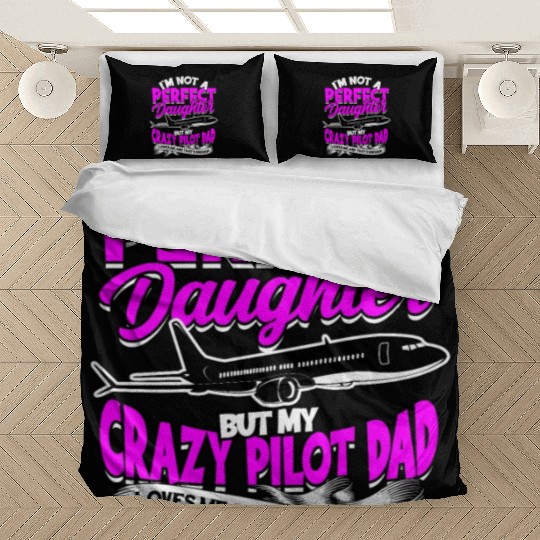 Pilot Daughter Airplane Aviation Job aircraft Bedding Sets