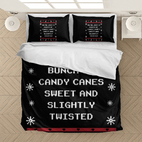 Were Candy Canes Sweet and Twisted Christmas Girlf Bedding Sets