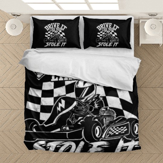 Go Kart Racer Pit Crew Car Racing Karting Bedding Sets