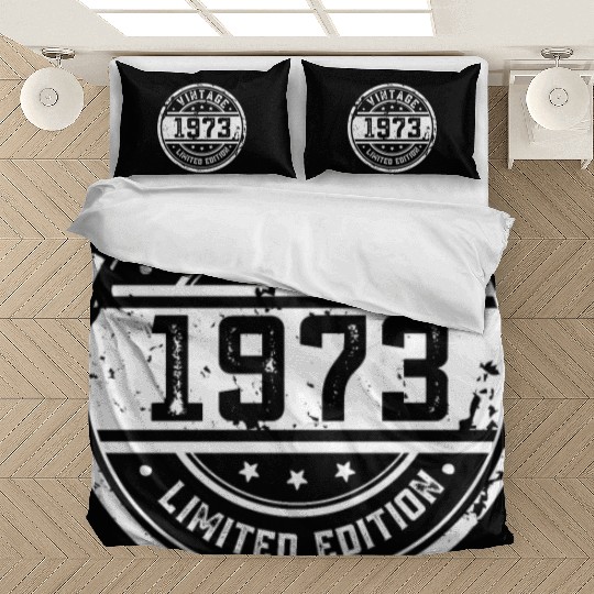 50 Years Vintage 1973 Retro 50th Birthday Bedding Sets