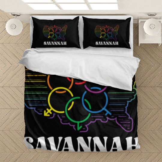 Savannah Pride Month Pride Flag LGBT Community LGB Bedding Sets