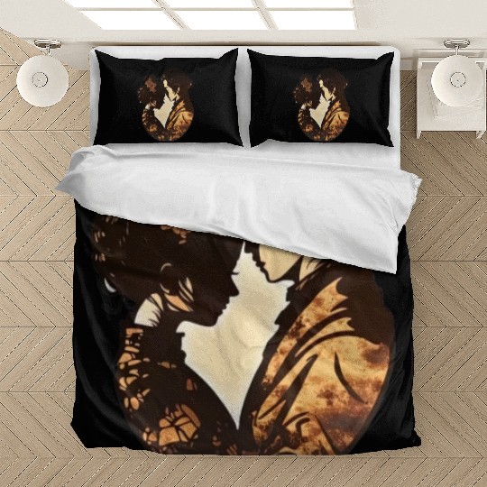 Romantic Embrace, Ukiyo-E Valentine's Day Design, Bedding Sets