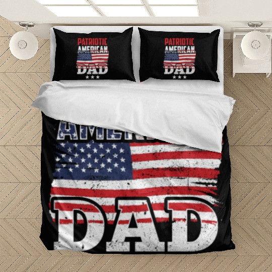 Patriotic American Dad Patriot US USA Bedding Sets