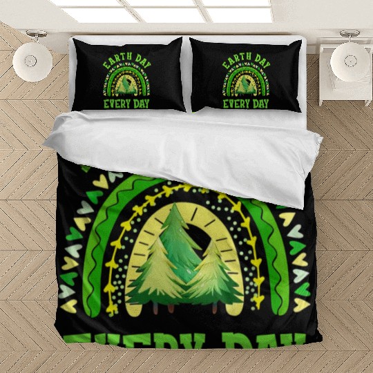 Pine Tree Green Earth Day Shamrock St Patrick Day Bedding Sets