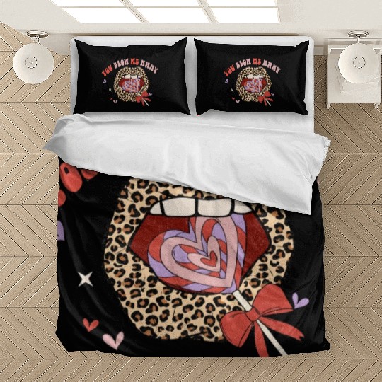 You Blow Me Away -Candy sweet lip groovy Leoaprd Bedding Sets