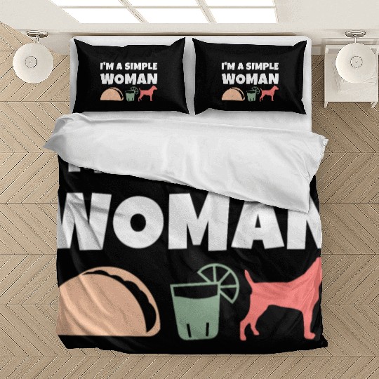 I'm A Simple Woman Tacos Tequila Jack Russell Bedding Sets