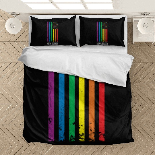 New Jersey Pride Month Pride Flag LGBT Community L Bedding Sets