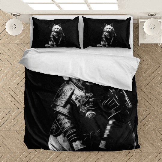 cool samurai cat Bedding Sets