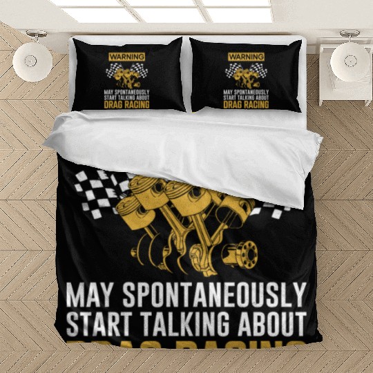 Drag Racing Race Car Warning May Bedding Sets