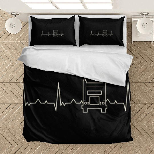 Truck Classic. Heart. Love. EKG. Pulse. Beat. Bedding Sets