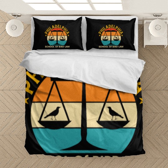 Vintage Retro Sunset Philadelphia School of Bird L Bedding Sets