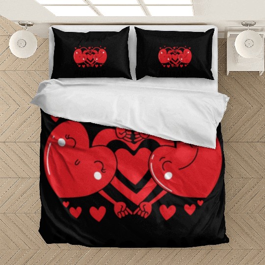 I Love My Husband Red Heart Valentines Matching Bedding Sets