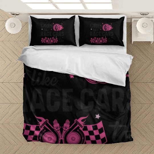 Drag Racing Race Car Girl Girls Bedding Sets