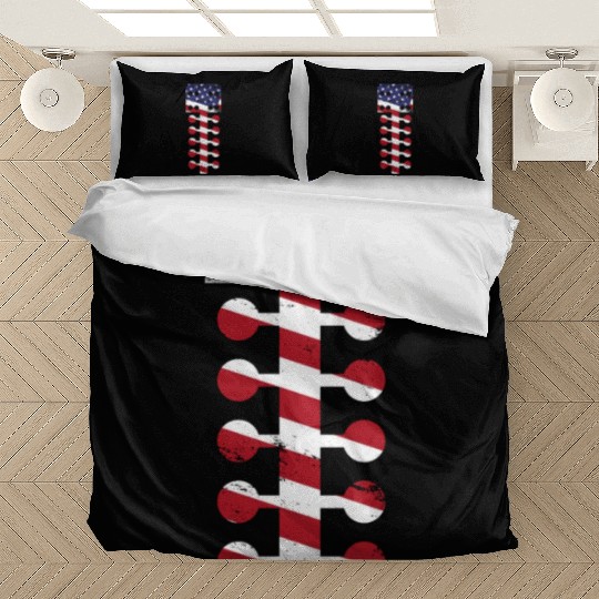 Drag Racing Race Car American Flag Bedding Sets