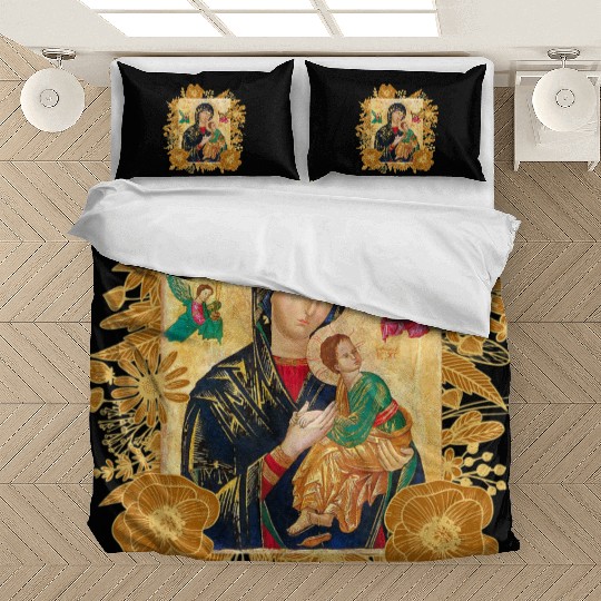 Our Lady of Perpetual Help Blessed Mother Mary Cat Bedding Sets