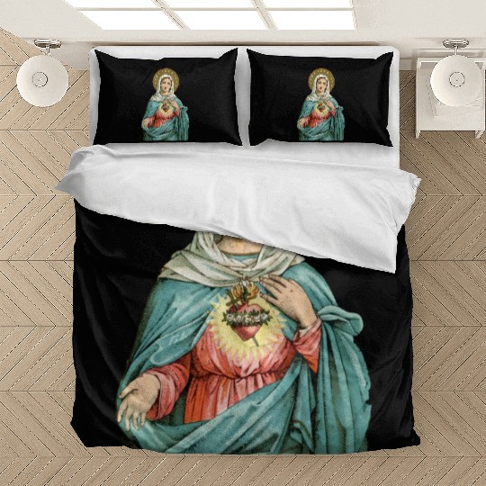 Immaculate Heart of Mary Our Blessed Mother Cathol Bedding Sets
