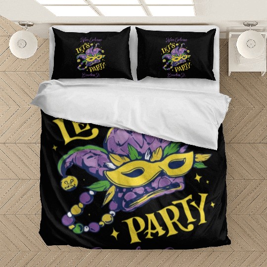 Mardi Gras Bourbon Street New Orleans Souvenir Lou Bedding Sets