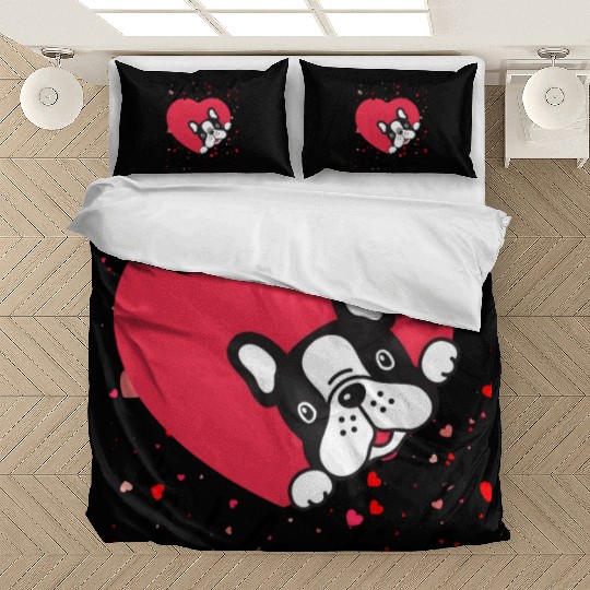 My French Bulldog Is My Valentine Bedding Sets