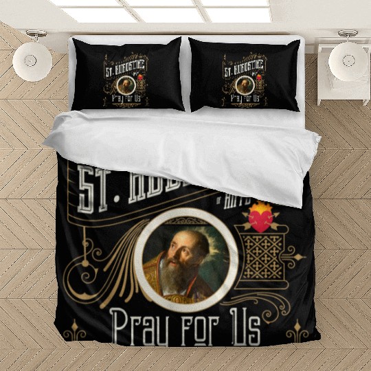 St. Augustine of Hippo Pray for Us City God Cathol Bedding Sets