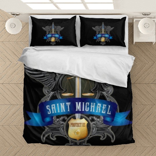 Saint Michael Patron Saint of Police Officers Cath Bedding Sets