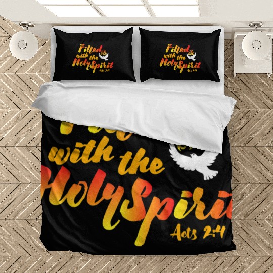 Filled with the Holy Spirit Pentecost Tongues of F Bedding Sets