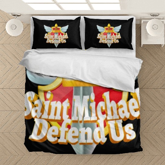 St. Michael the Archangel Icon Dragon Catholic Ang Bedding Sets
